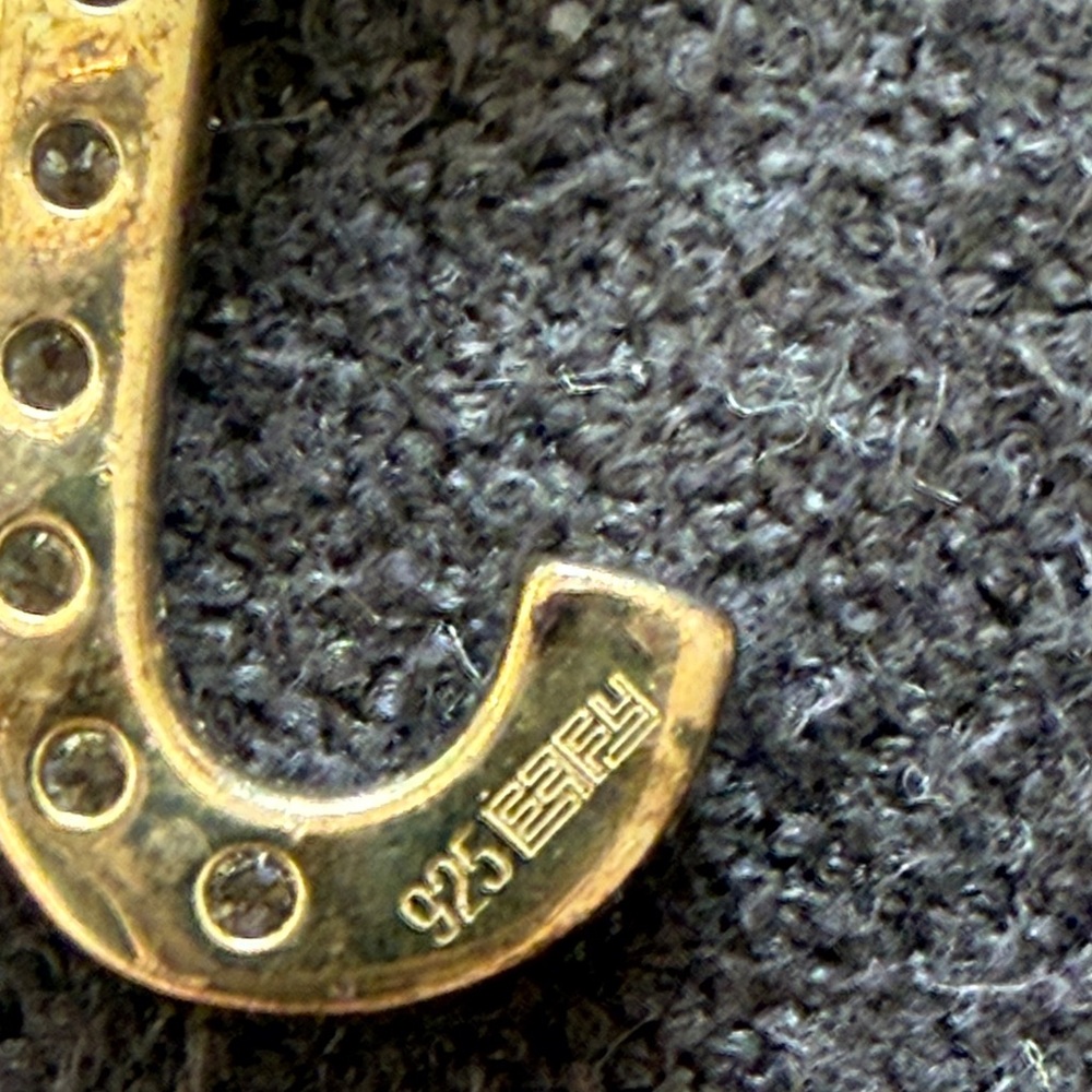 Effy 14K Goldplated Sterling Silver & Diamond J Initial Pendant Necklace - Picture 7 of 7